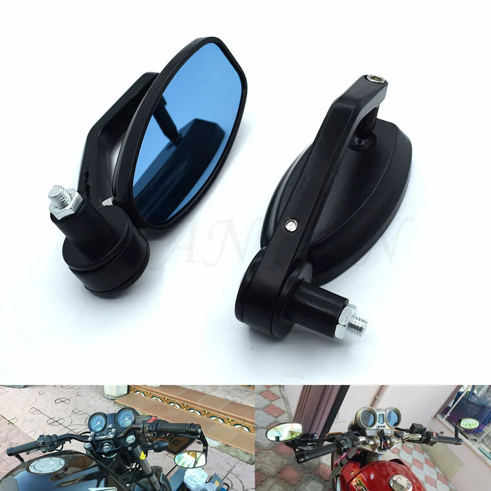 

Universal 22mm 7/8" Motorcycle Handle Bar End Rearview Side Mirrors For Honda VFR 750 800 VTR1000F CBF1000 VF750S CBR929RR CB500