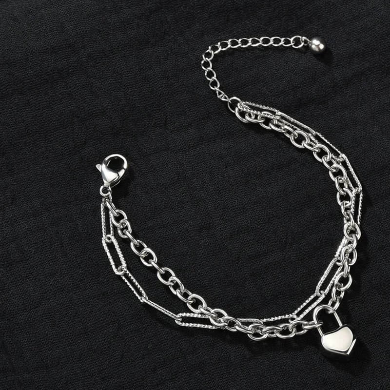 Custom Personalized Lucky Charm Date Number Letter Bracelets Cool Lock