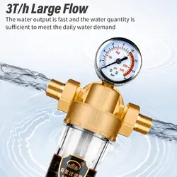 WINSOME Pre filter Whole House Spin Down Sediment Water Filter Central Prefilter Purifier System Backwash Stainless Steel Mesh