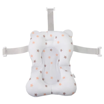 

Portable Baby Shower Bath Tub Pad Non-Slip Bathtub Mat Newborn Safety Security Bath Support Cushion Foldable Soft Pillow