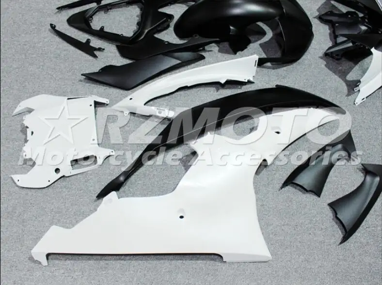 Набор впрыскивателей Мотоцикл Обтекатели Fit для YAMAHA YZF-R6-600 2008- 08-16 обтекателя Кузов Набор изготовленный на заказ; цвет белый, черный