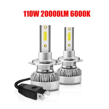 

Lights LED Waterproof: Headlight Bulbs 2PCS H7 COB 110W 20000LM Beam 6000K