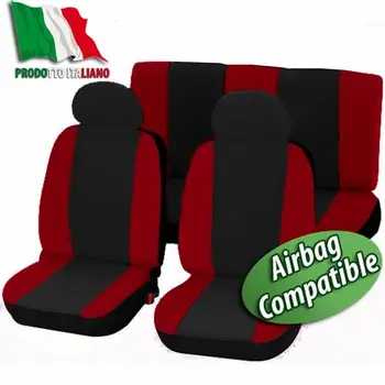 

COPRISEDILI AUTO UTILITARIA MEDIO-PICCOLE FODERE BICOLORE NERO/ROSSO