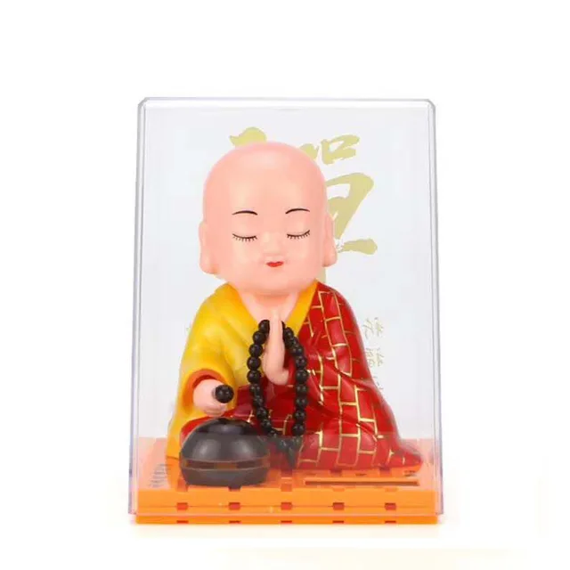 Solar LittleMonk Buddha Statues Buddhist Sculptures Tathagata Cute Budha Home Garden Decoration Buda Table Ornaments Boutique 4