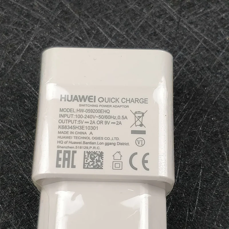 18 Вт EU huawei быстрое зарядное устройство QC 2,0 адаптер быстрой зарядки Usb type-c кабель для P20 lite nova3 3i 2 2i 4 5e honor 9 8 9x смартфон