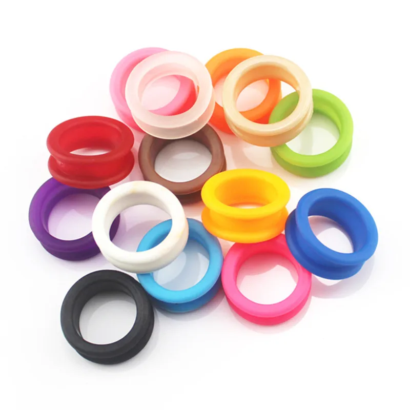 

100pcs Matte Silica gel hair scissors ring cutting barber loop scissor Circle thinning shears ring hairdressing scissors rings