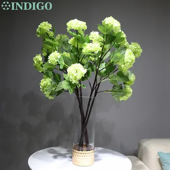 

INDIGO- Snow Ball Hydrangea Spray Flower Beautiful Wedding Flower Floral Even Party Table Green Flower Free Shipping