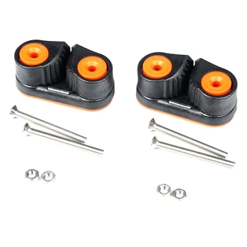 

BSET MATEL 2Pcs Composite Row Ma Tic Ball Bearing Cam Cleat Marine Boat Fast Entry Rope Cam Cleat