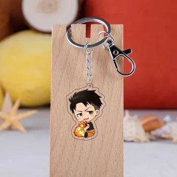 

Japanese Anime Enen no shobotai Bag Pendants Keyring Fashion Cartoon Figure Fire Force Streaming Car Key Chains Holder Keychain