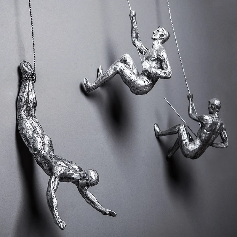 

European Resin Sporting Figures Wall Hanging Crafts Decoration Home Livingroom Wall Mural Ornaments Hotel Porch Wall Sticker Art