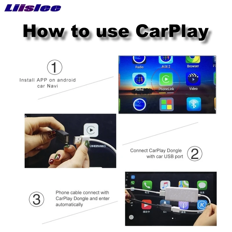 LiisLee CarPlay Adapter For Android NAVI GPS USB Link To Screen Double Control for Driver Multimedia Smart Phone Car Player 15