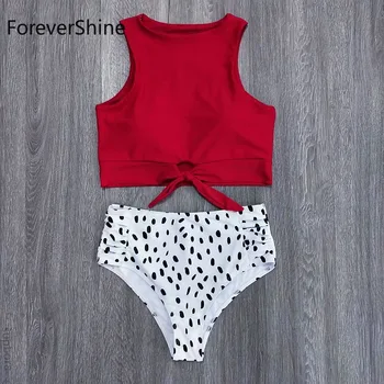 

2020 New Sexy High Waist Bikini Swimwear Women Swimsuit Push Up Biquini Bathing Suit High Neck Bikinis Women Summer Beach Wear