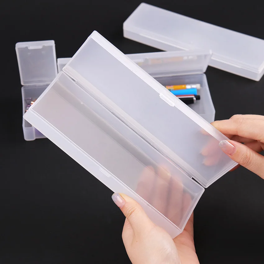 Прозрачное матовое пенал для карандашей пластиковый ящик для хранения студенческий Обучающий набор канцелярских принадлежностей