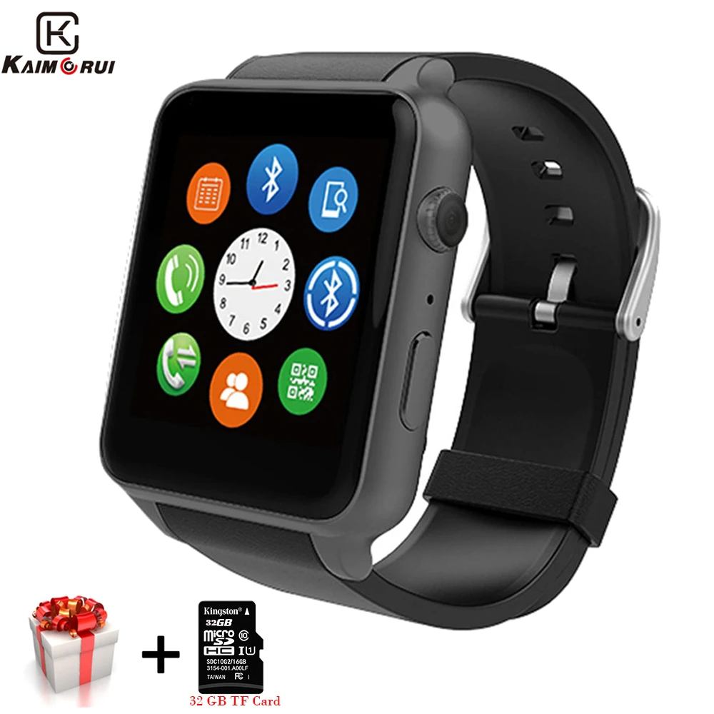 Comprar Reloj inteligente Kaimorui GT88 podómetro Android rastreador de ritmo cardíaco iluminación reloj inteligente deportivo para IOS Android reloj de cámara de teléfono