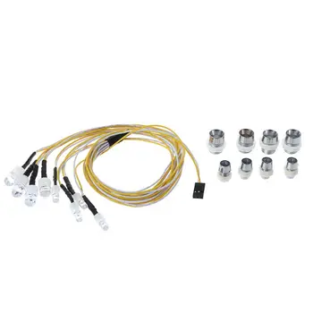 

8 LED Lights Kit Headlights Taillight for Truck Tank HSP RC Car