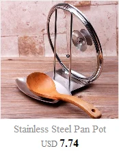 Stainless Steel Pan Pot Cover Lid Rack Stand Spoon Holder Stove Organizer Home Storage Soup Spoon Rests Kitchen Tools