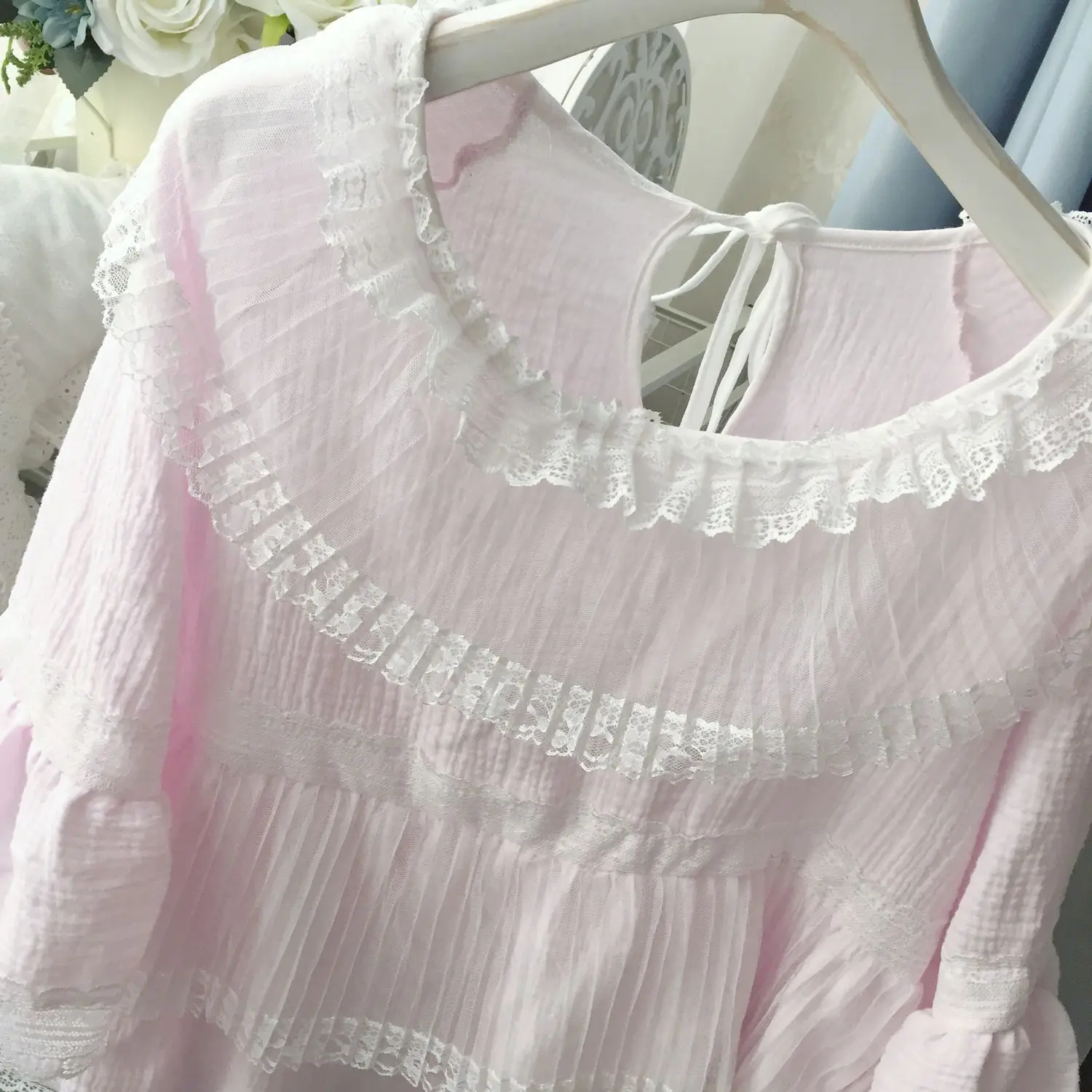 QWEEK женские пижамы из хлопка, осенние пижамы для женщин, новинка года, женские пижамы в стиле дворца, свободная Пижама для отдыха, комплект, Прямая поставка
