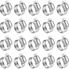10pcs Stainless Steel Adjustable Drive Hose Clamp Fuel Line Worm Size Clip Hoop Hose Clamp Hot Sale