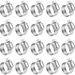 10pcs Stainless Steel Adjustable Drive Hose Clamp Fuel Line Worm Size Clip Hoop Hose Clamp Hot Sale