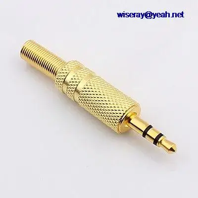 

DHL/EMS 300 pcs gold-plated Stereo male 1/8 3.5mm Jack Plug Audio adapter Booted headphone-A8