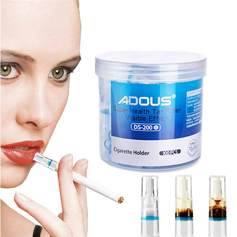 20 100pcs Disposable Smoking Filter Pipe Tobacco Cigarettes Reduce Tar