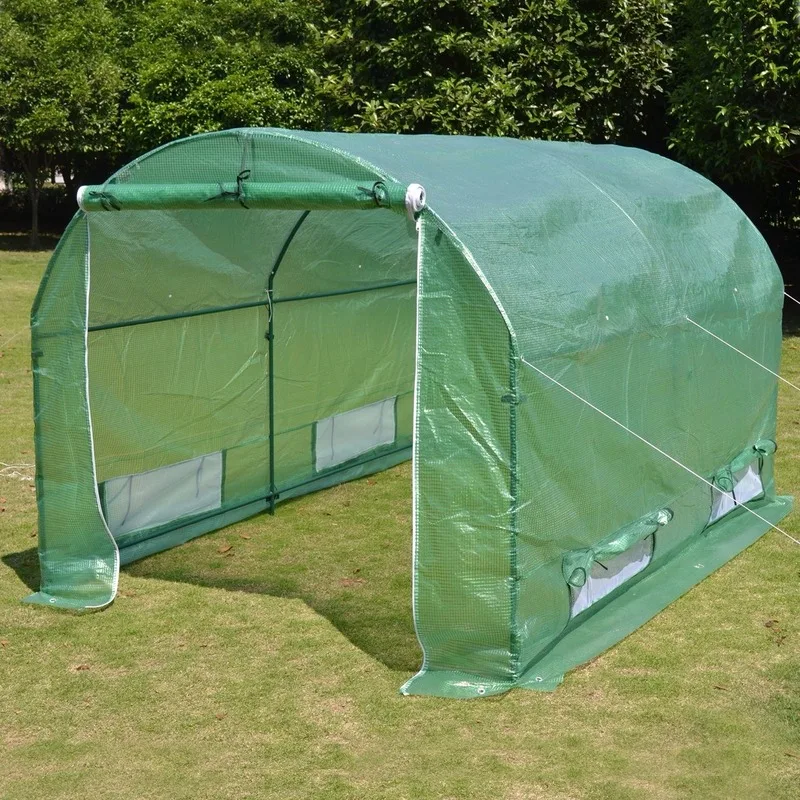 AULAYSED новая туннельная теплица 10 'x7'x6' Большая изоляция Садовый дом Прочный 2