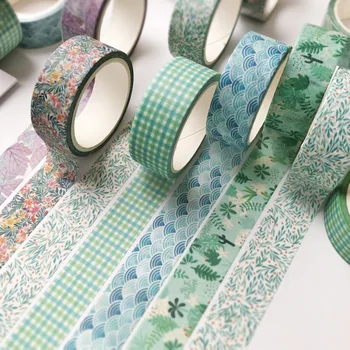 

Cute Green Plant Flower Washi Tape DIY Decoration Sticker Scrapbooking Diary Adhesive Masking Tape stationery school supply