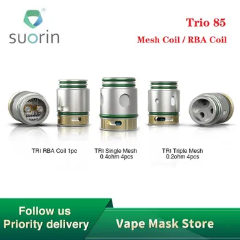 

4pcs/1pc Original Suorin Trio 85 Mesh Coil / RBA Coil for Suorin Trio 85 Kit 0.2ohm /0.4ohm Single Coil Building E-cig Vape Coil