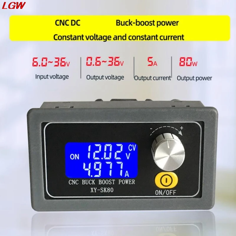 SK80 DC Buck Boost конвертер CC CV 0 6-36V 5A модуль питания регулируемый лабораторный источник