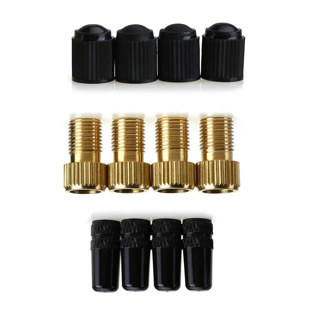 

4 Sets Bike Valve Adapter Bicycle Tire Valve Converter Pump Accessories French Air Nozzle Cycling Tire Tools Cycling Supplies