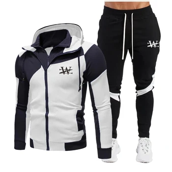 

Fashion New brand Men's Set Fleece Hoodie Pant Thick Warm Tracksuit Sportswear Hooded Track Suits Male Sweatsuit Tracksuit M-3XL