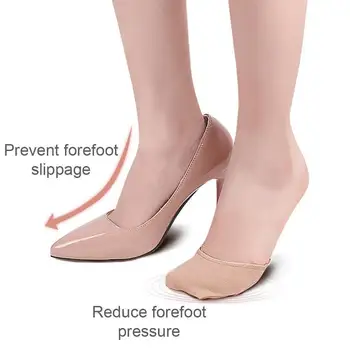 

1 Pair Breathable Forefoot Socks Silicone Non-slip Half Heels Anti-pain Socks High Arrival Invisible New Short Cotton T2S9