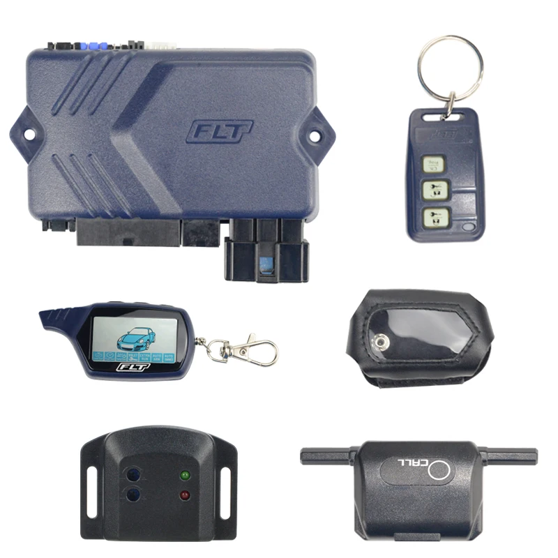 

Drop shipping Russian version Two Way Car Alarm System Engine Start system with Remote Control B9 Key Case