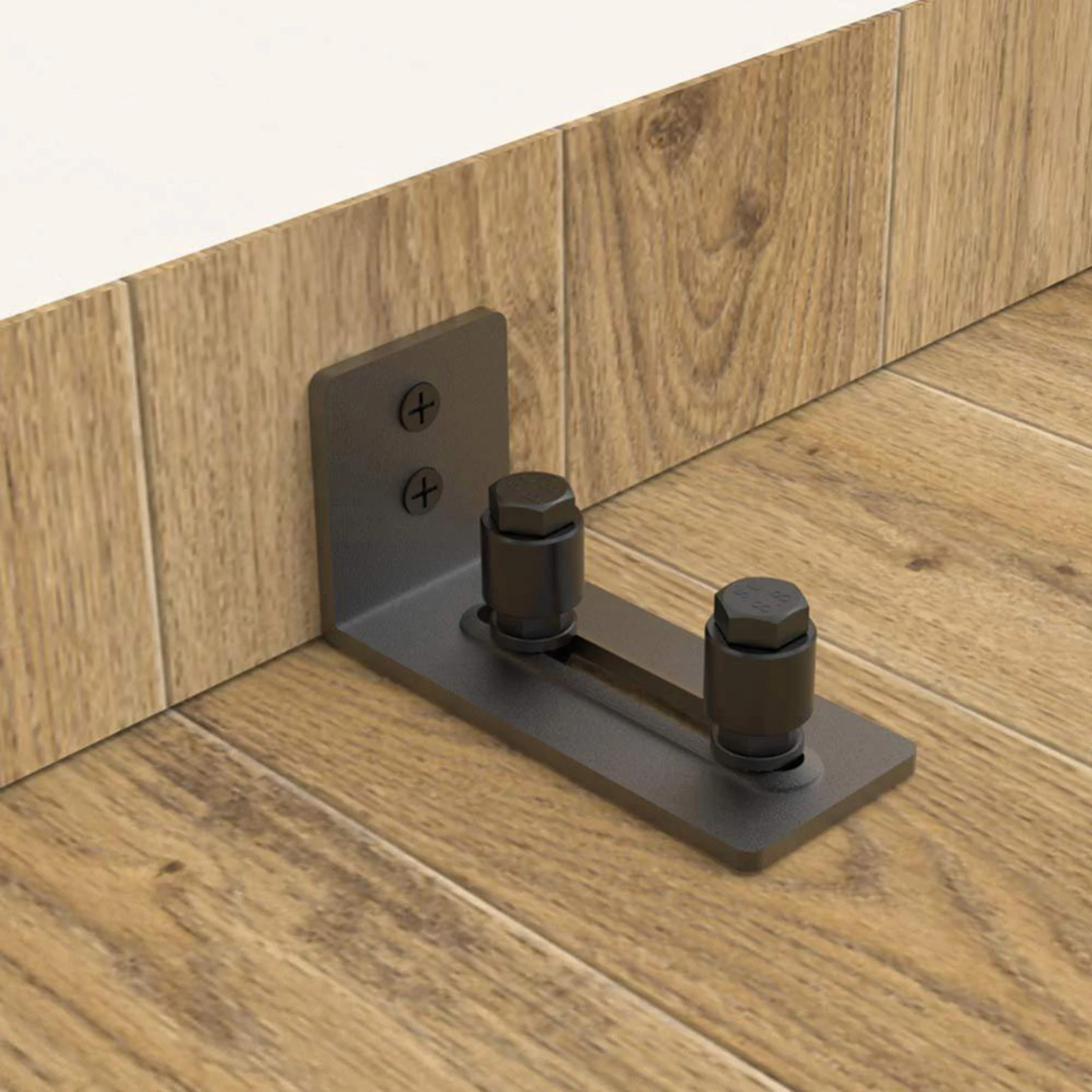 Flexible Adjustable Wall Mount Sliding Barn Door Bottom Floor Guide