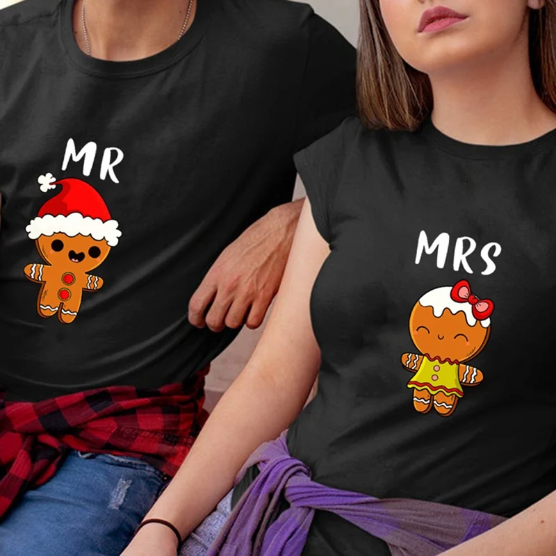 Camiseta fe мужские ina парные футболки забавные кружки мистер и миссис Рождество для