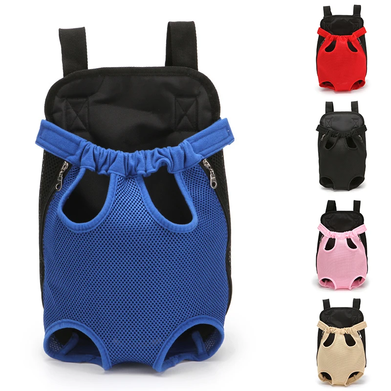 Mochila ajustable con manos libres para transportar perros, portador de bicicleta, portador de perro cachorro, viaje, senderismo, mochila de malla para mascotas, suministro para mascotas