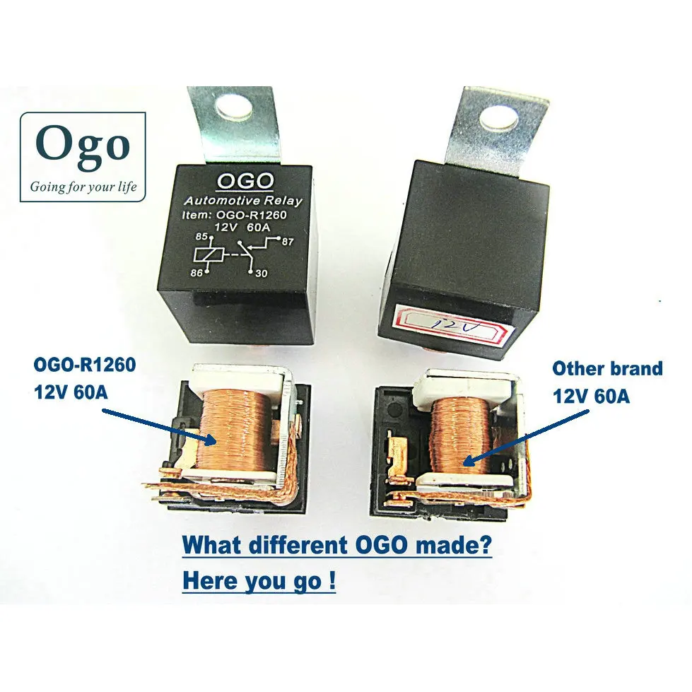 OGO Branded Automotive Relay 12V 60A