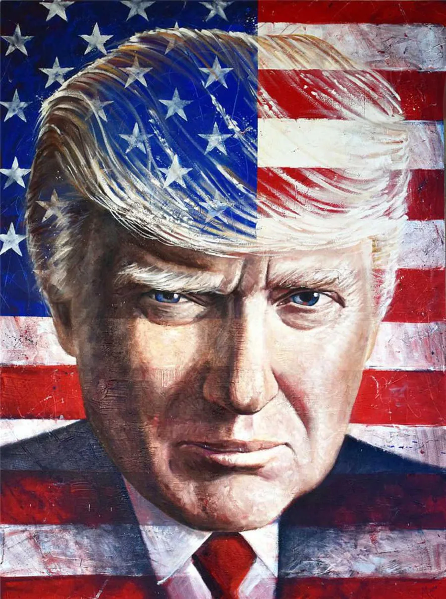 Алмазная 5d картина на заказ наклейки с Дональдом Трампом полноразмерная