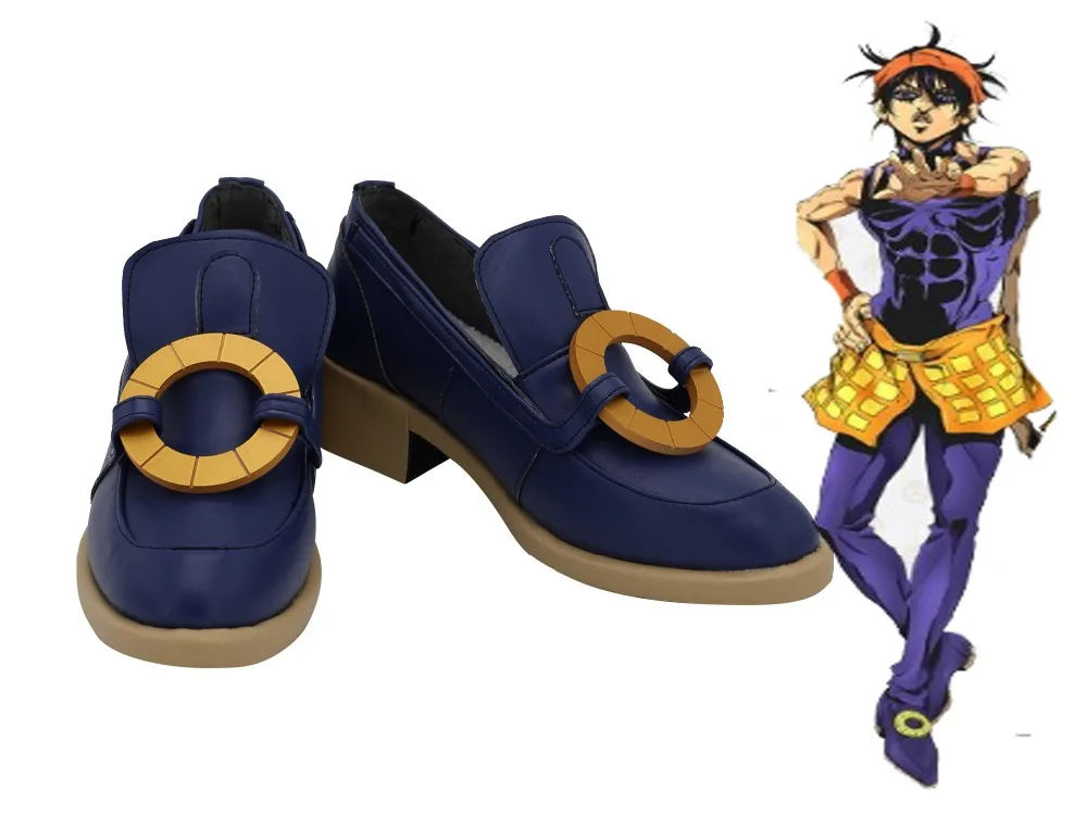JoJo невероятное приключение Косплэй Narancia Ghirga обувь косплей сапоги фиолетовый Хэллоуин реквизит