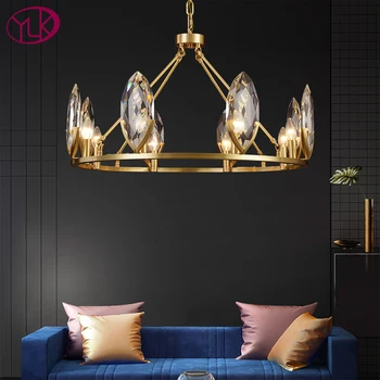

Luxury Modern Living Room Crystal Chandelier Round LED Chandeliers Lighting Dining Bedroom Hanging LED Cristal Lustres