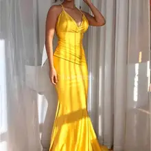 Новое поступление, желтые платья на выпускной, Платья для особых случаев, вечерние платья, дешевые платья