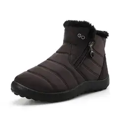 Водонепроницаемые повседневные мужские зимние ботинки; коллекция 2019 года; Утепленные зимние ботинки из плюша; Мужская обувь; Comofrt; обувь;