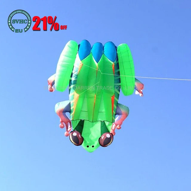 New Arrival High Quality 3D Huge Soft Giant Frog Kite Outdoor Sports Beach  Kites 40 square meters, 6m*7m