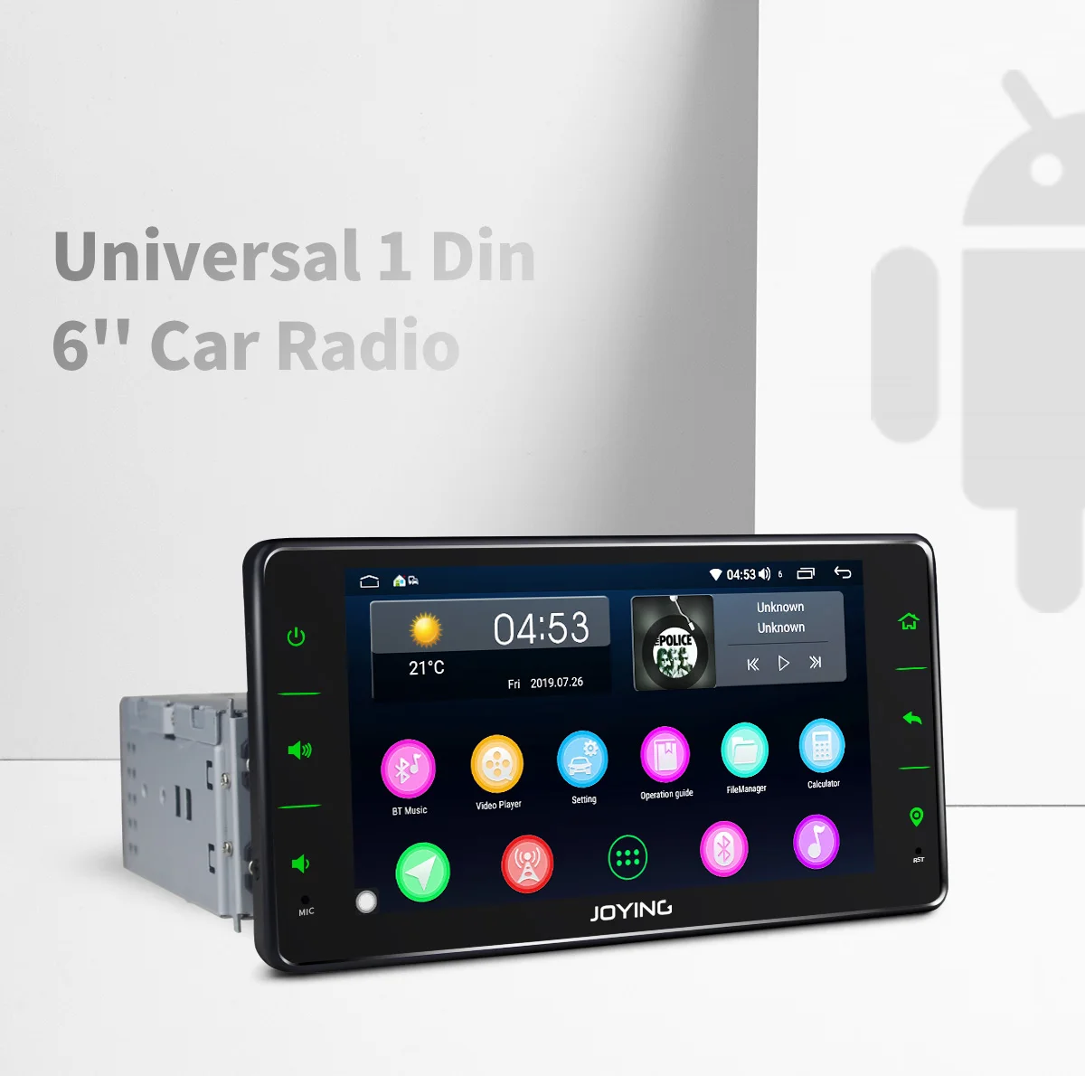Perfect 6.2"Single Din Android 8.1Car Radio Stereo 2GB+32GB Octa Core Head Unit Tape Recorder Multimedia GPS NO DVD Player Built-in DSP 0