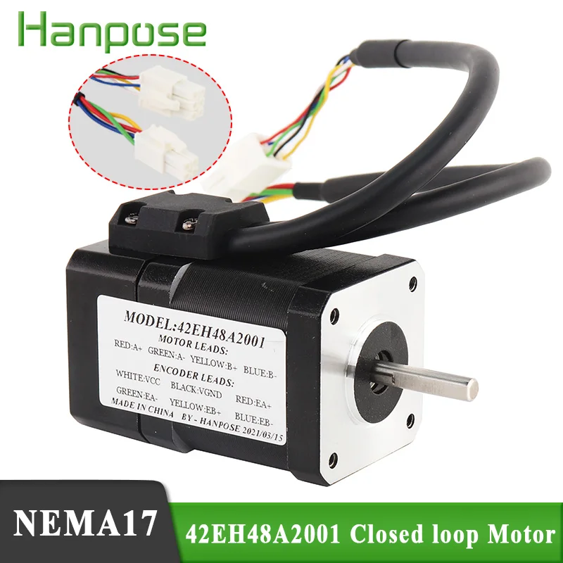 42EH48A2001 гибридный шаговый Серводвигатель NEMA 17 двигатель 0.6N.M 2A и CL57 замкнутый цикл