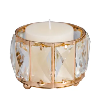 

Europe Crystal Tealight Candle Holders Wedding Table Centerpieces Dining Room Christmas Home Decorative Candle Lantern CST034