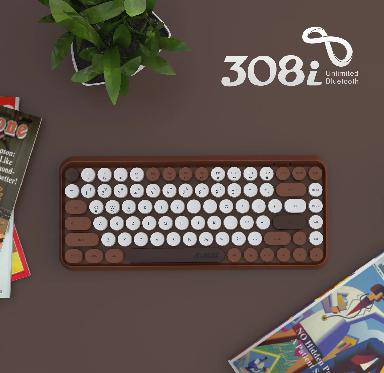 Ajazz Chocolate Keyboard 84 Keys Mini Keyboard