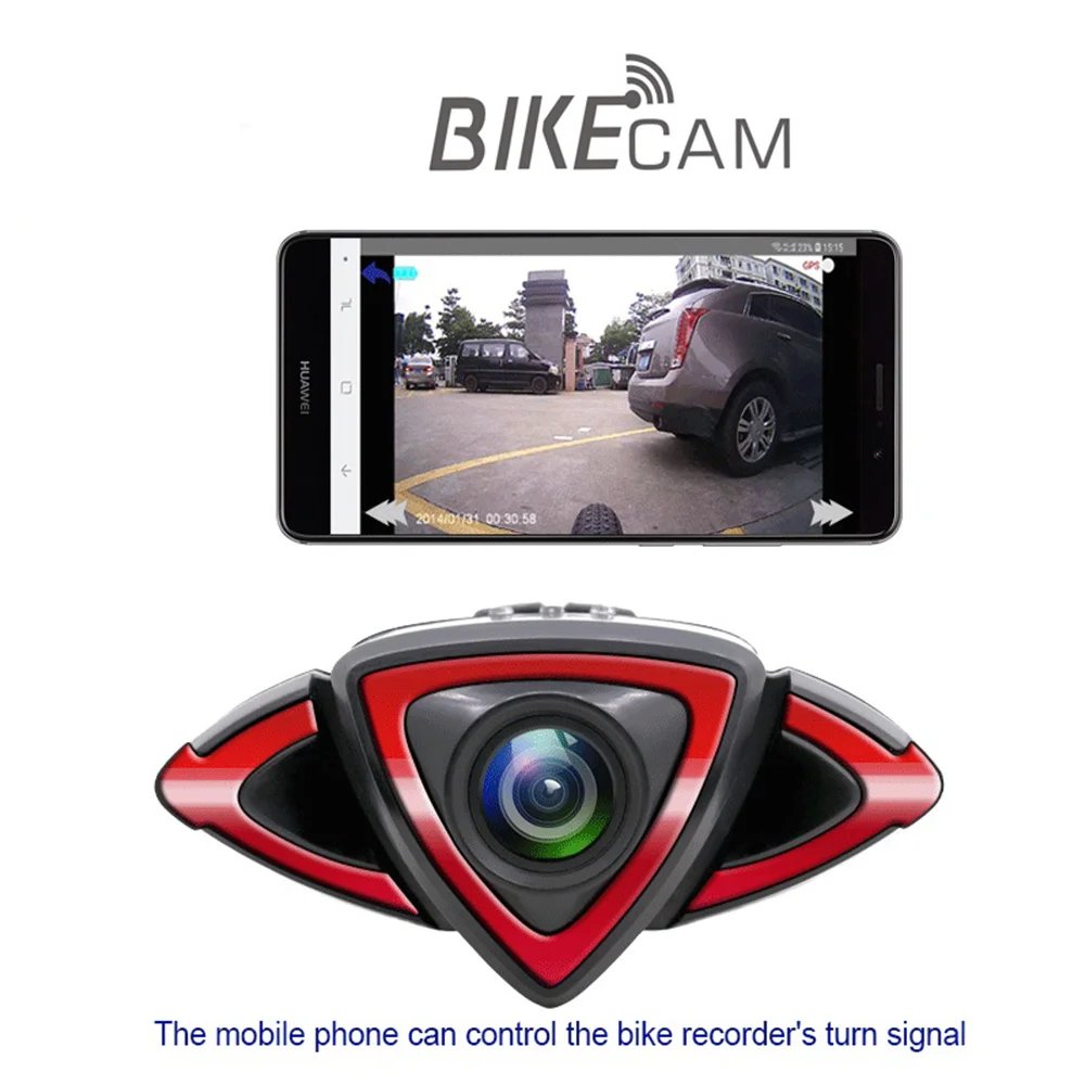 

Bicycle Recorder Motorcycle Driving Recorder BikeTurn Signal Warning Light Wifi Phone Connection Gps Track Bike Accessories
