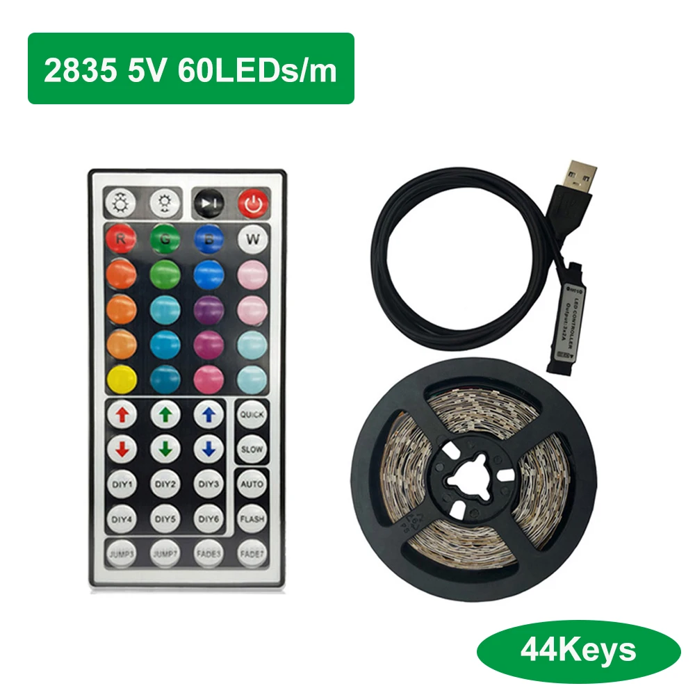 Светодиодный светильник с 44 клавишами USB 5 в пост. Тока SMD 2835 60 светодиодов/м