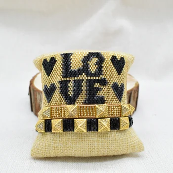 

Rttooas Love Letter MIYIKI Bracelets For Women Pulseras Mujer Moda 2020 Handmade Loom Bead Charm Bracelets Set Fashion Jewelry